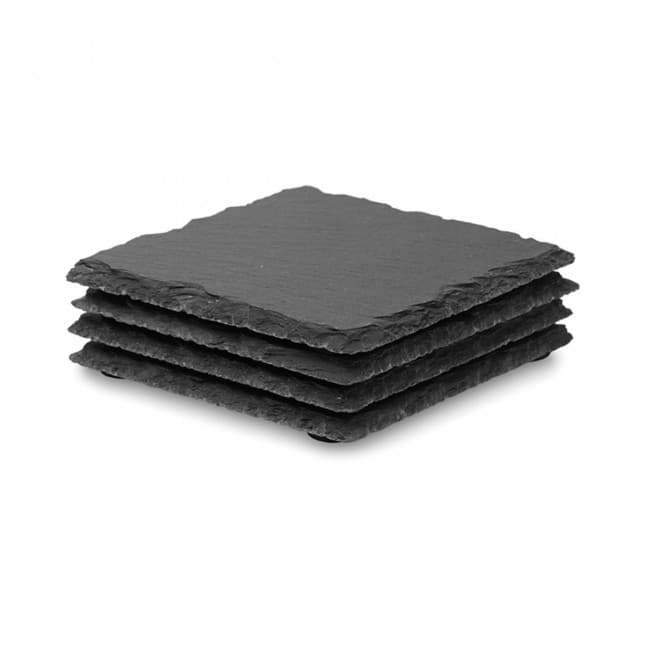 Custom Printed Slate Coasters With EVA Bottom - Image 1