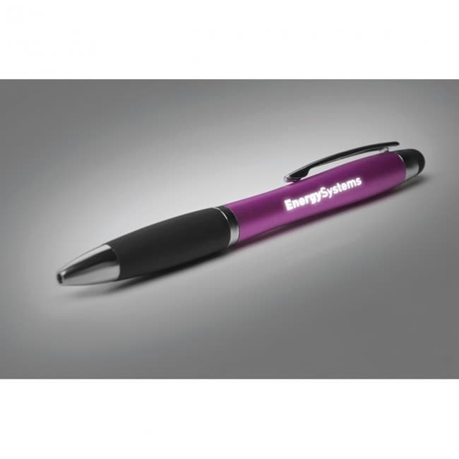 Custom Printed Twist ball pen with light