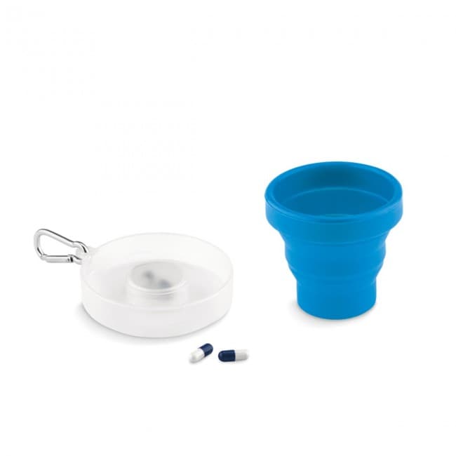 Custom Printed Silicone Foldable Cup & Pill Container - Image 7