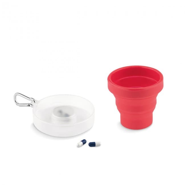 Custom Printed Silicone Foldable Cup & Pill Container - Image 4