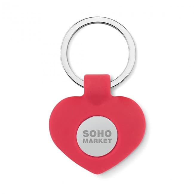 Custom Printed Silicone key ring with token - Image 3