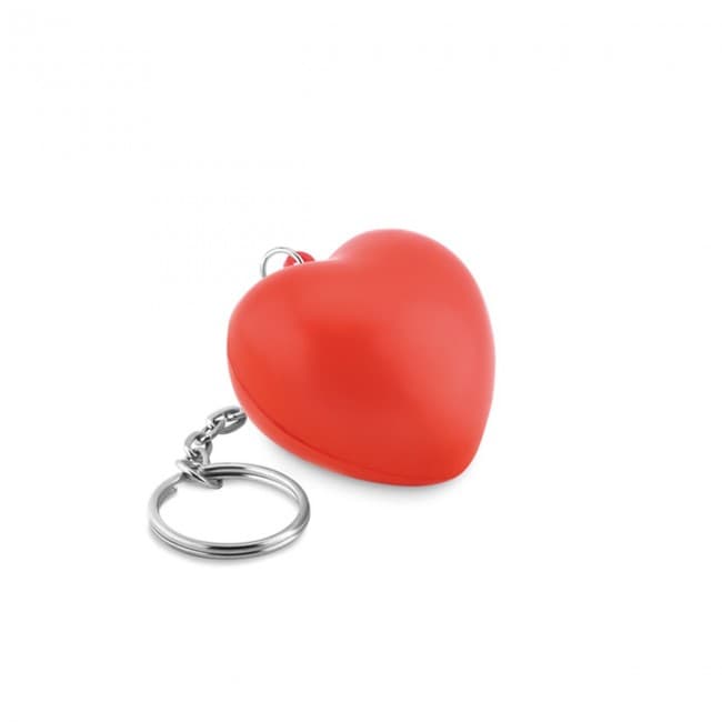 Branded Keyring With PU Heart - Image 1