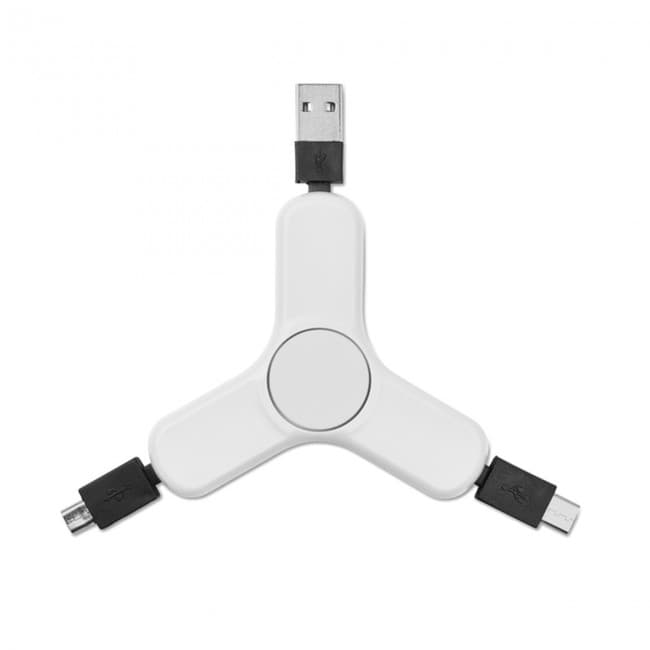 Custom Printed 3 in 1 charging cable spinner - Image 5