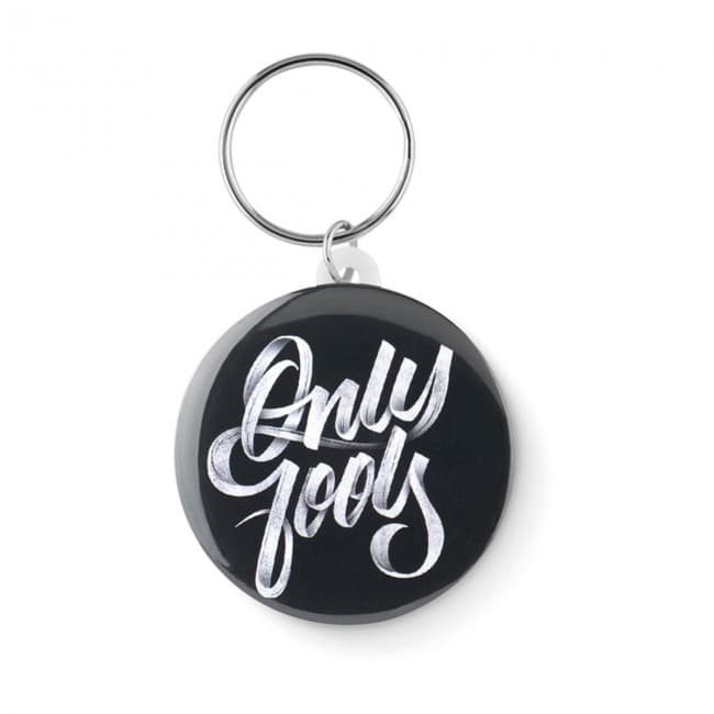 Custom Printed Small pin button key ring - Image 3