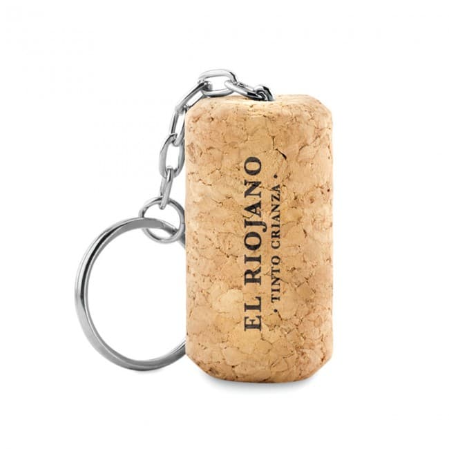 Custom Printed Wine Cork Keyring - Image 2