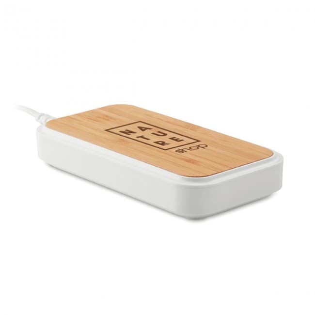 Custom Printed Wireless charger in bamboo - Image 9