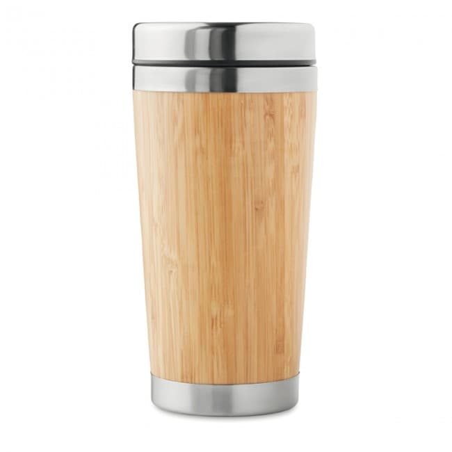 Custom Printed Double Wall bamboo Flask 430ml - Image 5