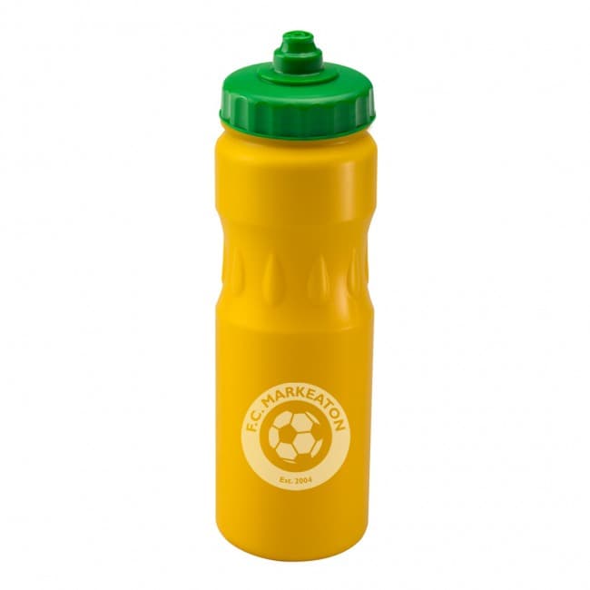 Custom Printed Teardrop Sports Yellow 750ml