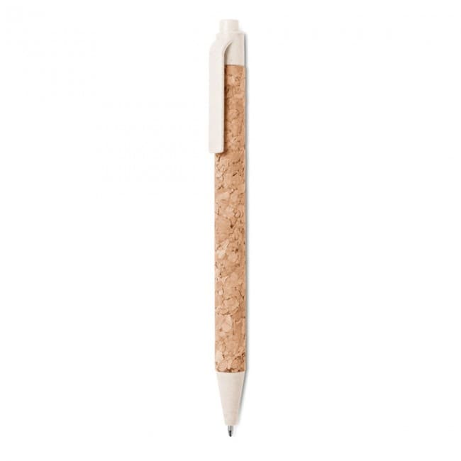 Custom Printed Cork/ Wheat Straw/ABS Ballpen - Image 1