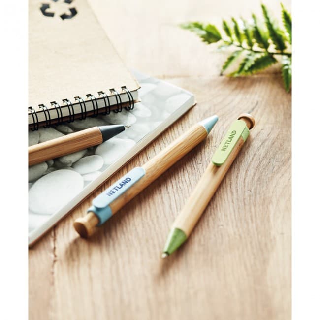 Custom Printed Bamboo/Wheat-Straw ABS Ballpen - Image 8