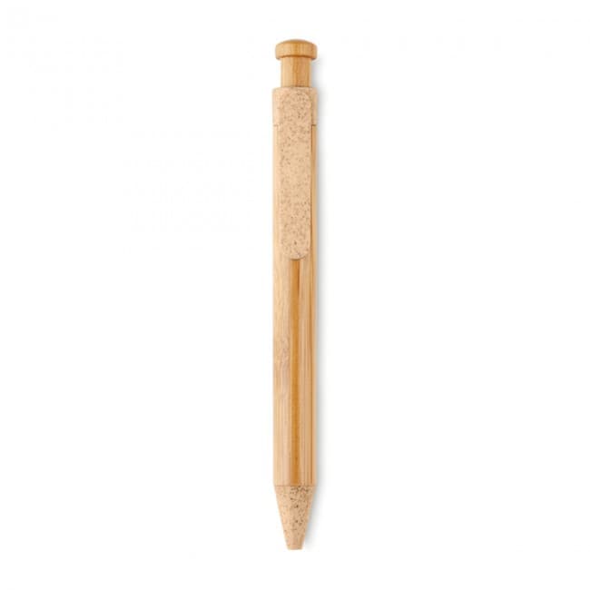 Custom Printed Bamboo/Wheat-Straw ABS Ballpen - Image 1