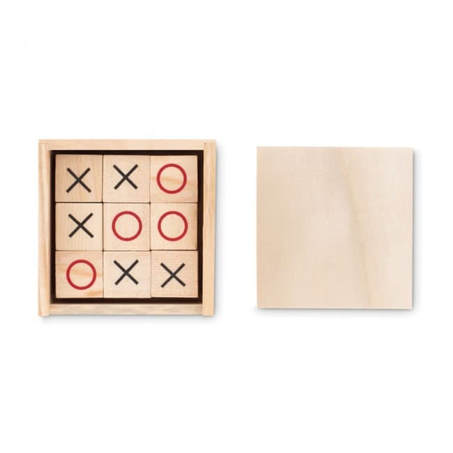 Custom Printed Wooden Tic Tac Toe - Image 1