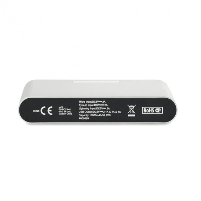 Custom Printed 16000mAh aluminium Power Bank - Image 1