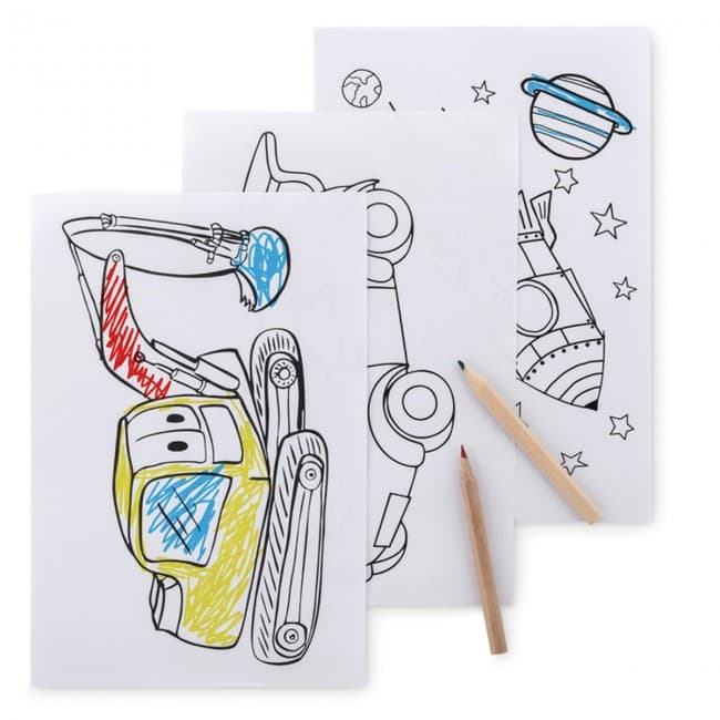 Custom Printed Colouring Set With 6 Pencils - Image 1