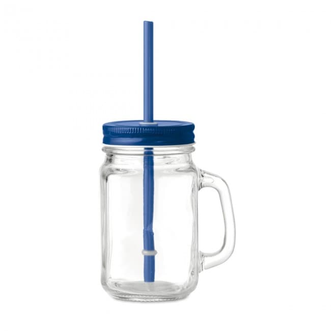 Custom Printed Glass Mason jar with straw - Image 3