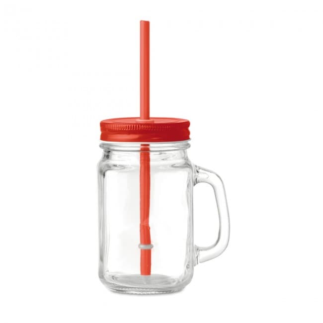 Custom Printed Glass Mason jar with straw - Image 4