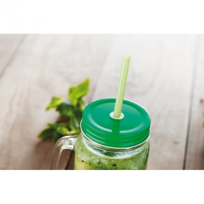 Custom Printed Glass Mason jar with straw - Image 11