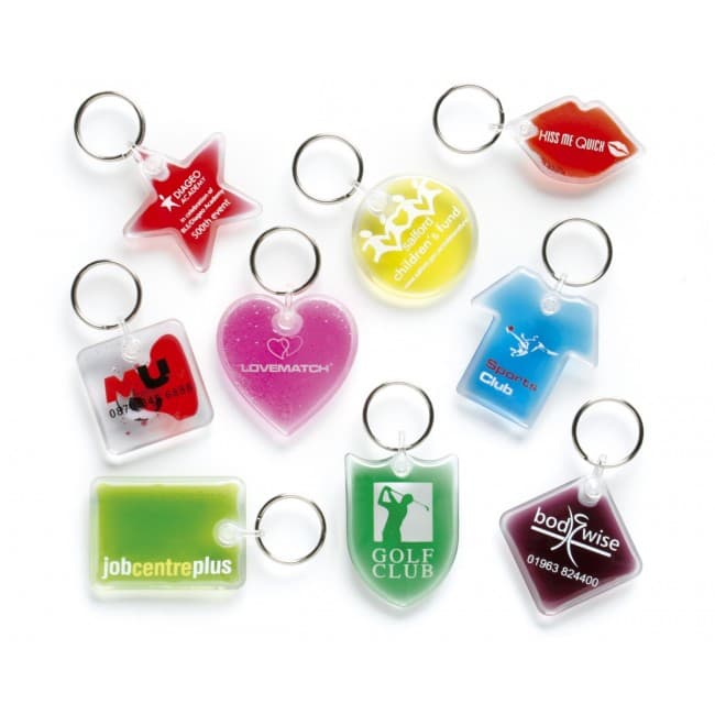 Custom Printed Aqua KeyFobs