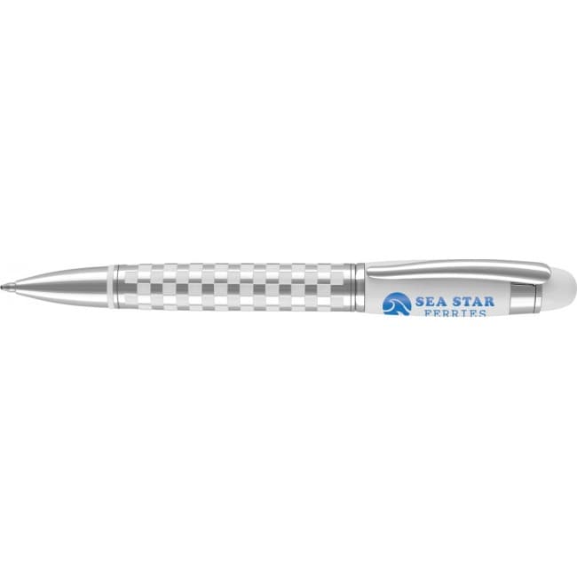 Custom Printed Chequers Ballpen (Laser Engraved 360)