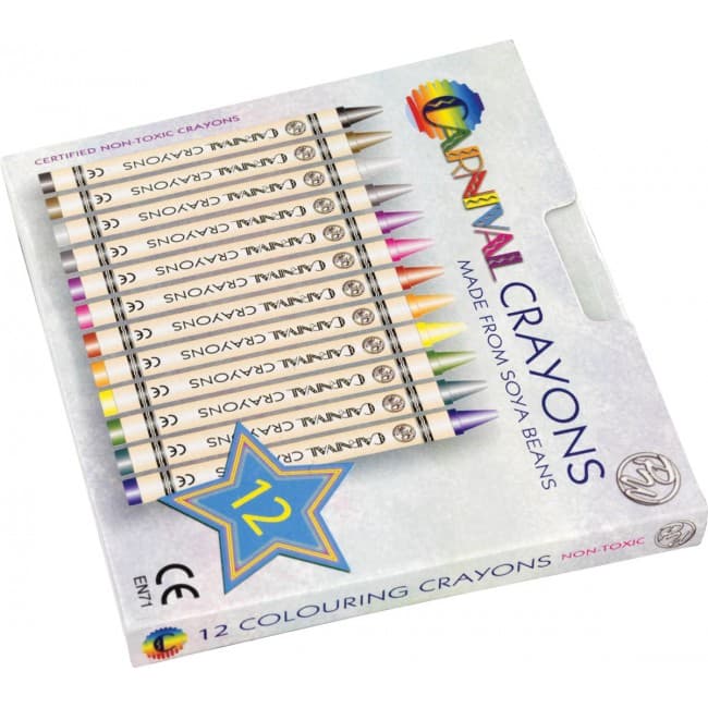 Custom Printed Carnival Crayons - 12 Pack