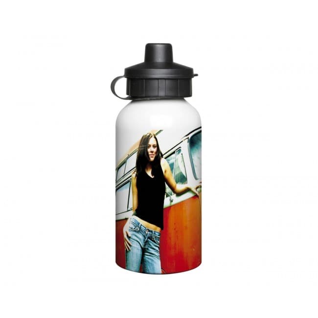 Custom Printed Aluminium 400ml White Drink Bottle