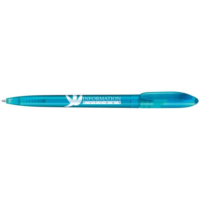 Custom Printed Supersaver Twist Frost Ballpen (inc Argent) (Pad Print)