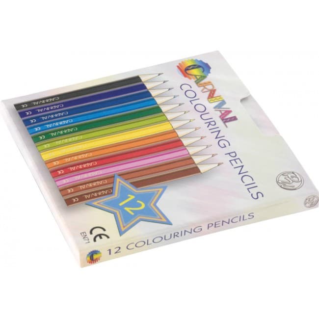 Custom Printed Carnival Colouring Pencils Half Size 12 Pack