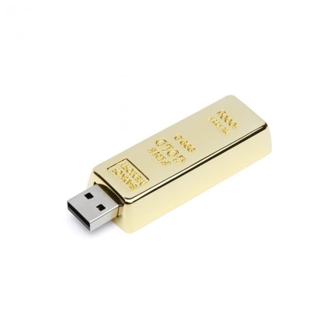 Custom Printed Gold Bar USB FlashDrive