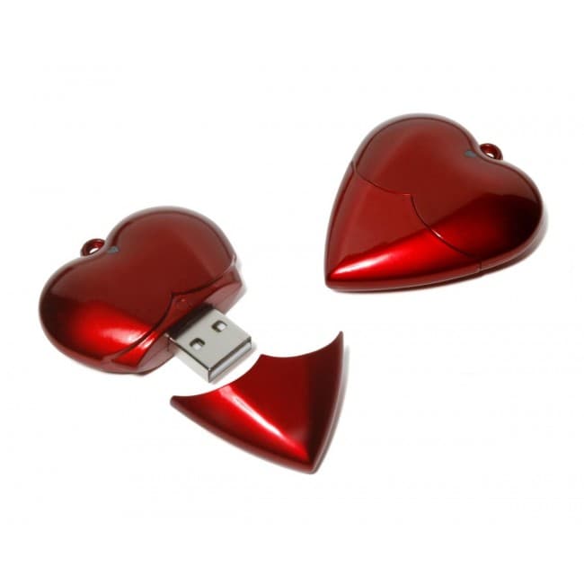 Custom Printed Heart USB FlashDrive