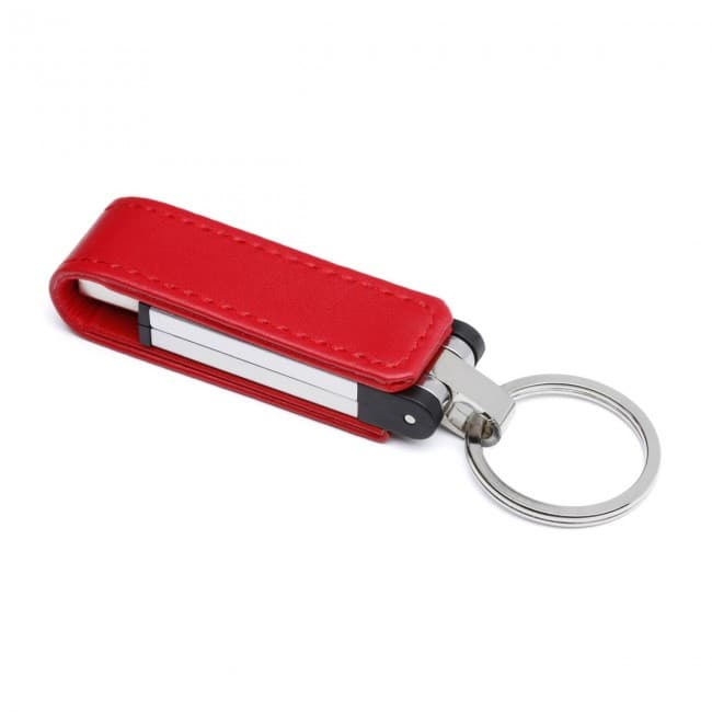 Custom Printed Leather Flip USB FlashDrive