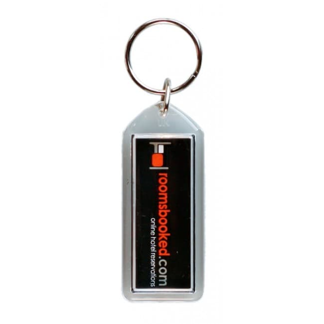 Custom Printed Convex Oblong Keyring