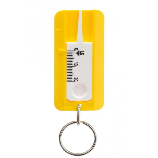 Custom Printed Tyre Gauge Keyring - Image 1