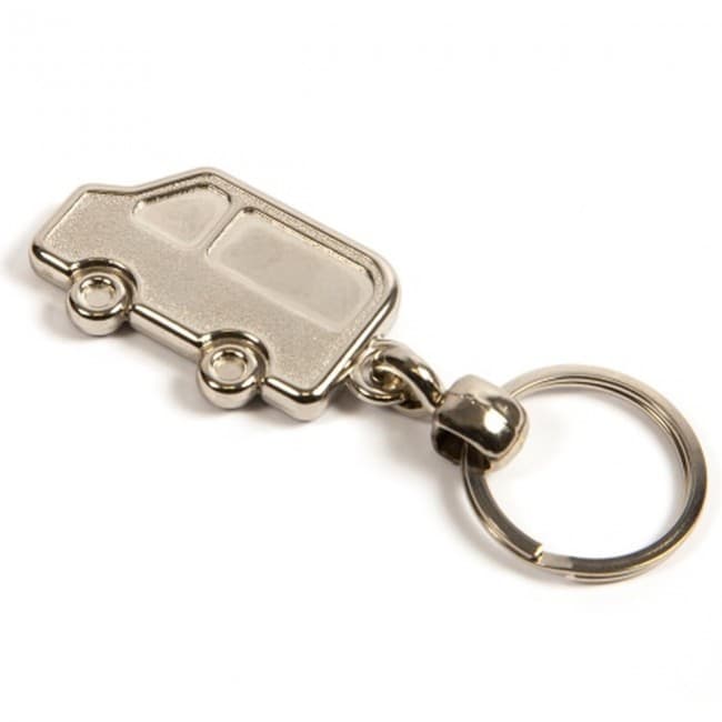 Custom Printed Silver Metal Van Keyring - Image 2