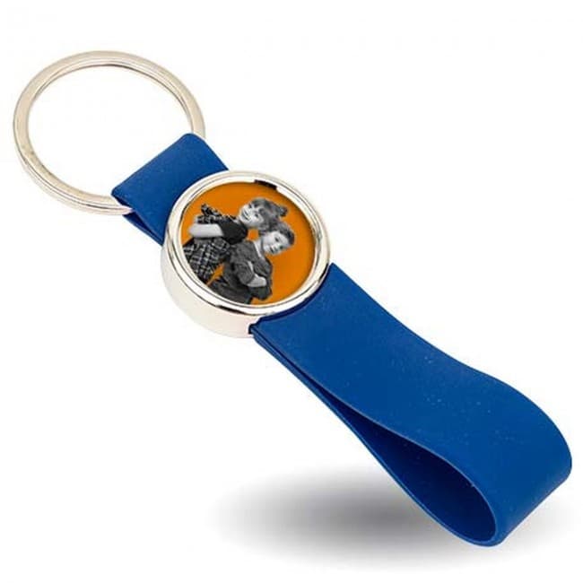 Custom Printed Metal Keyring with Silicone Loop - Image 3