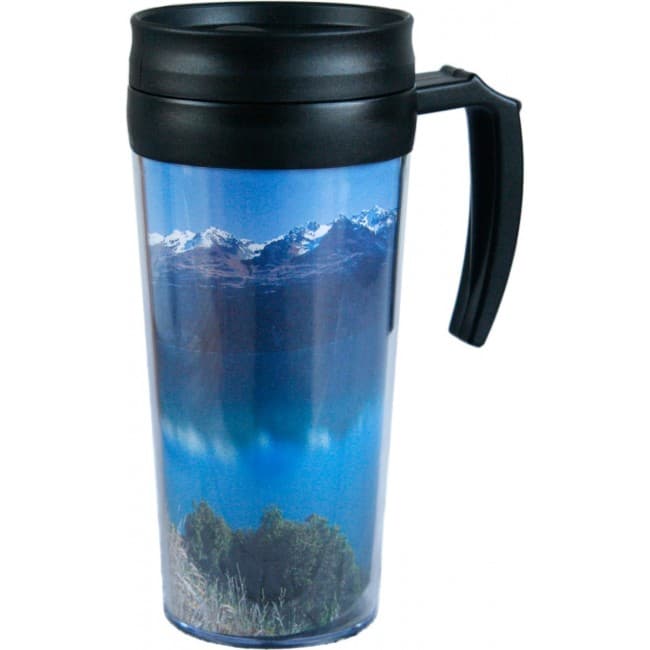 Custom Printed Travel Mug with handle