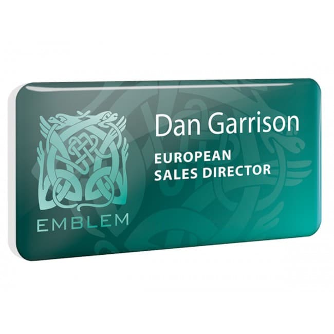 Custom Printed Personalised plastic name badge