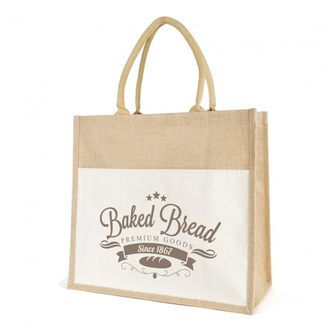 Custom Printed Eldon Large Laminated Jute Shopper