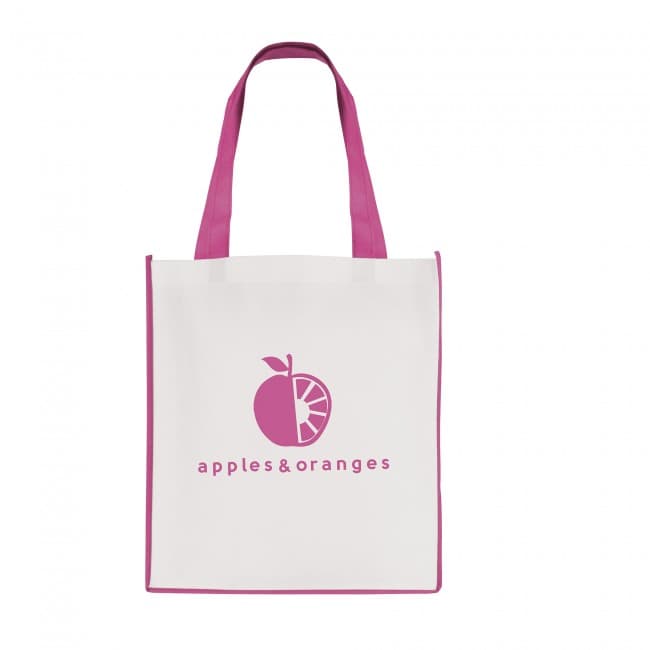 Custom Printed Large Recyclable Non-Woven Contrast Shopper - Image 1