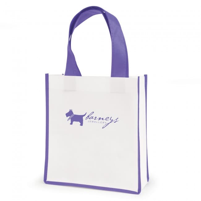 Custom Printed Mini Contrast  Recyclable Non-Woven Shopper - Image 4