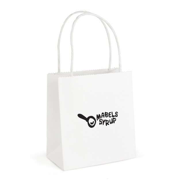 Custom Printed Brunswick White Paper Bag - Image 2