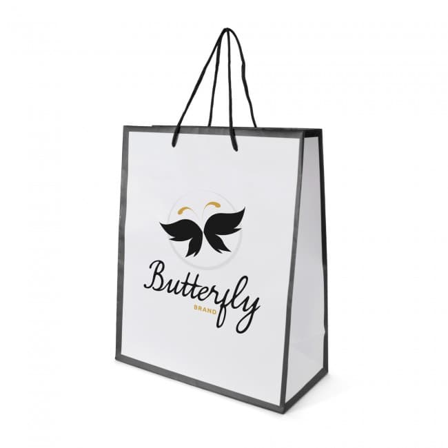 Custom Printed Newquay Medium Glossy Paper Bag - Image 2