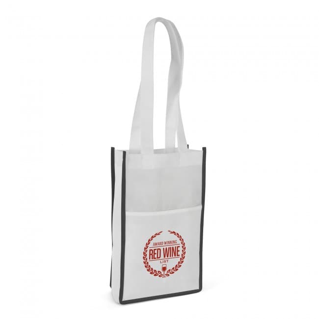 Custom Printed Sapphire Non-Woven Wine Bag - Image 1