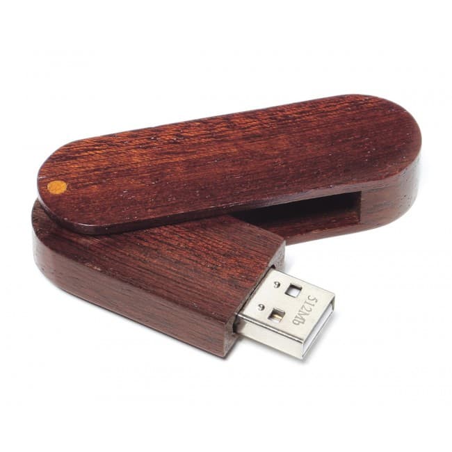 Custom Printed Wood Twister USB FlashDrive