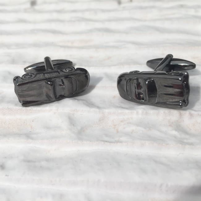 Custom Printed Sports Car Gun Metal Cufflinks