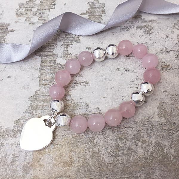 Custom Printed Cuyo Rose Quartz Bracelet