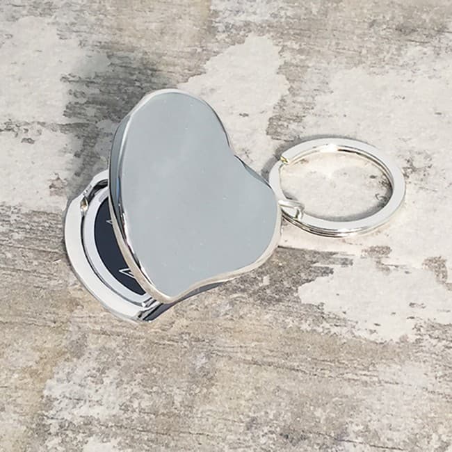 Custom Printed Heart Photoframe Keyring