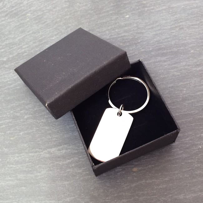 Custom Printed Sterling Silver Keyring