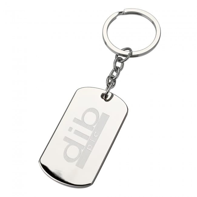 Custom Printed ID dog tag keyring