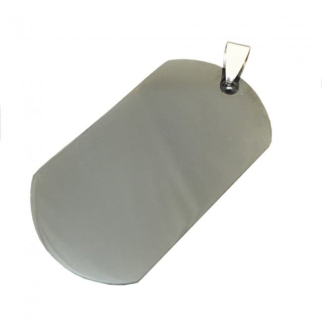 Custom Printed Military Dog Tag Pendant - Black