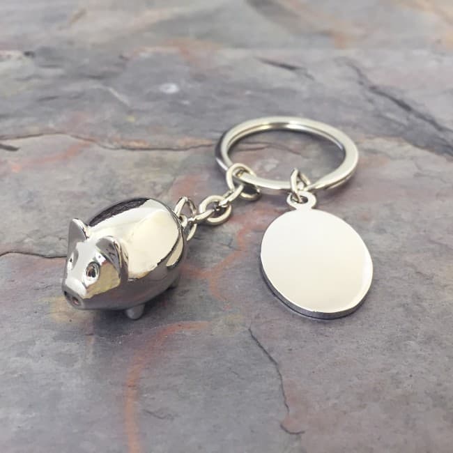 Custom Printed Piggy Keyring